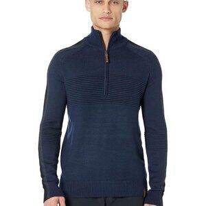NWT Obermeyer Men's Vince 1/2 Zip‎ Pullover Sweater Wool Blend Navy Blue Sz M